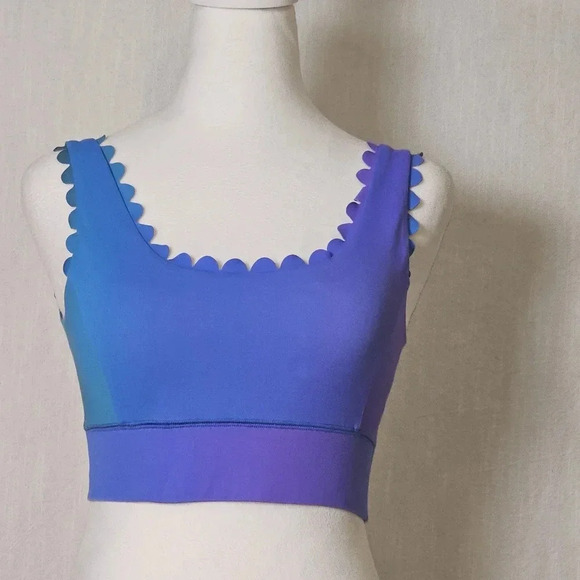 IVL Collective Scallop Multi Colored Bra /Tank SZ 6 W Removeable Pads - Picture 1 of 9